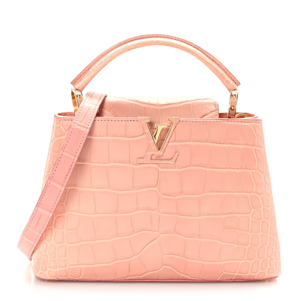 Alligator Capucines BB Pink