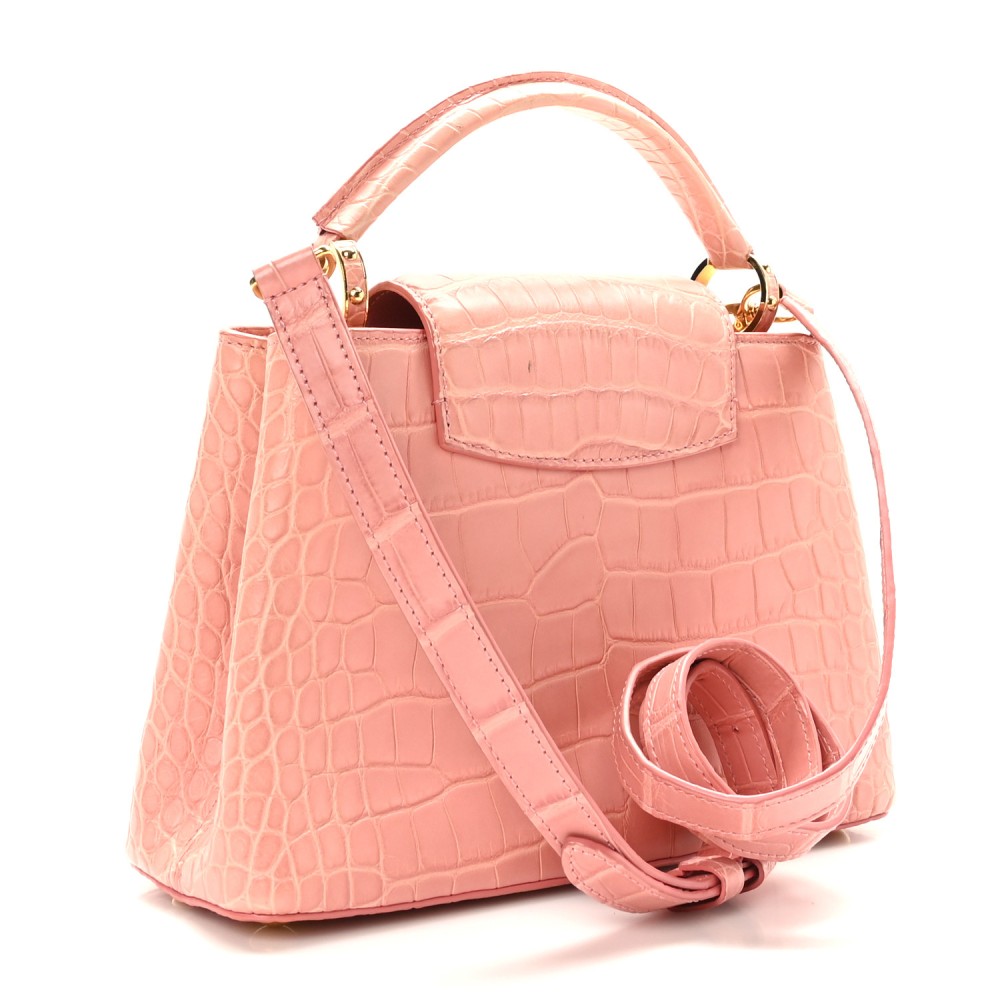 Alligator Capucines BB Pink