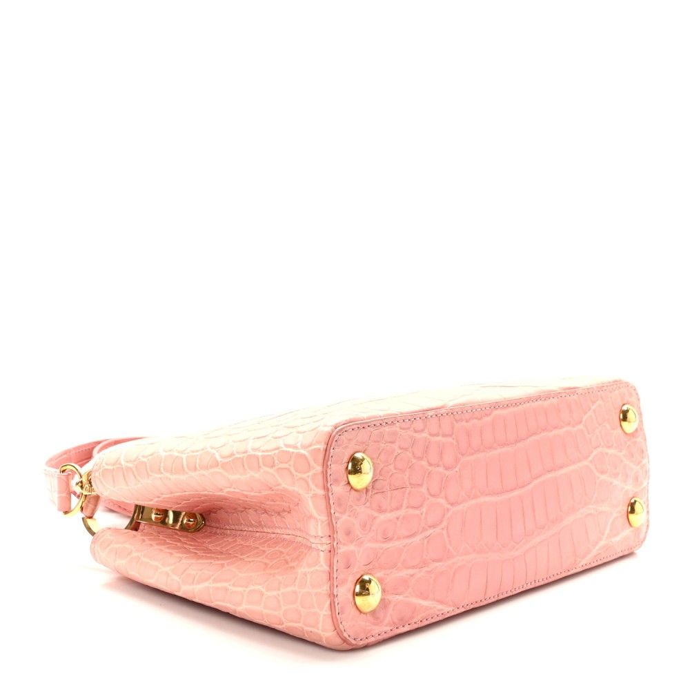 Alligator Capucines BB Pink