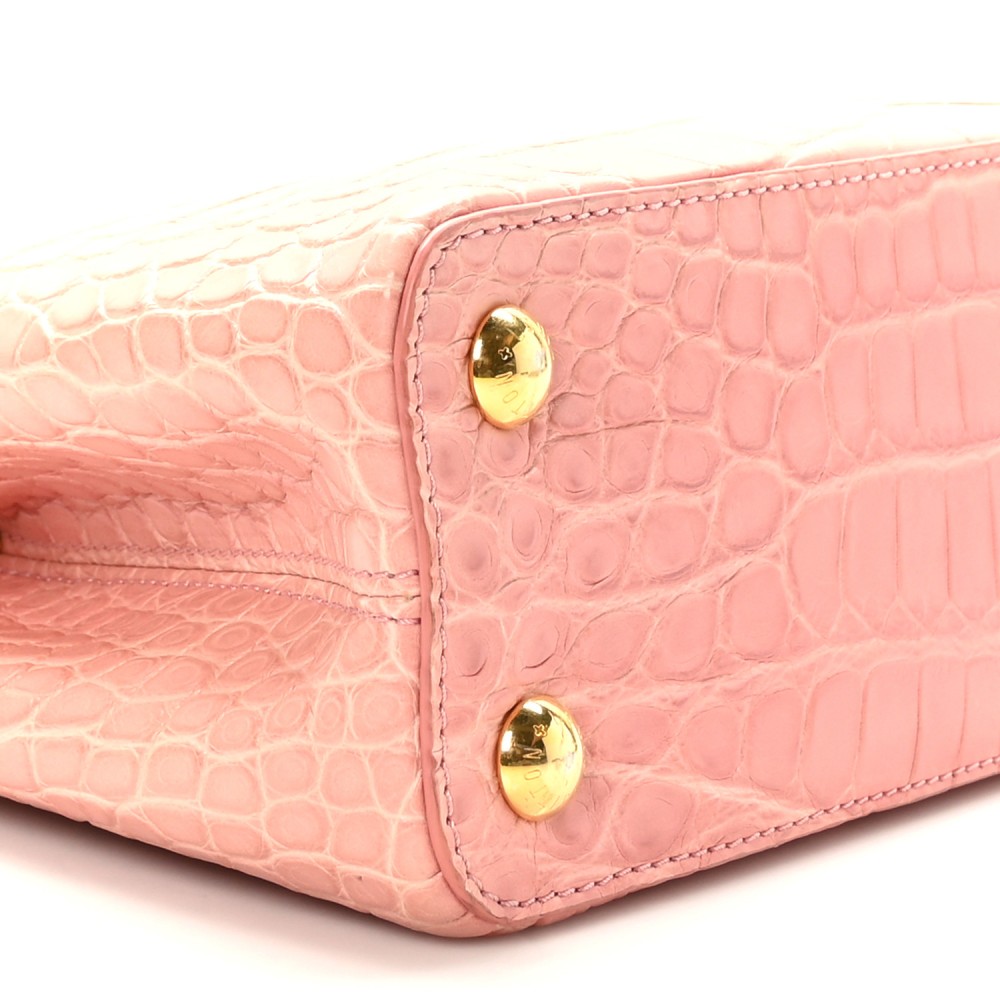 Alligator Capucines BB Pink