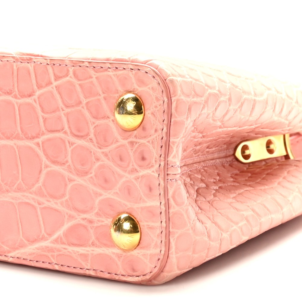 Alligator Capucines BB Pink