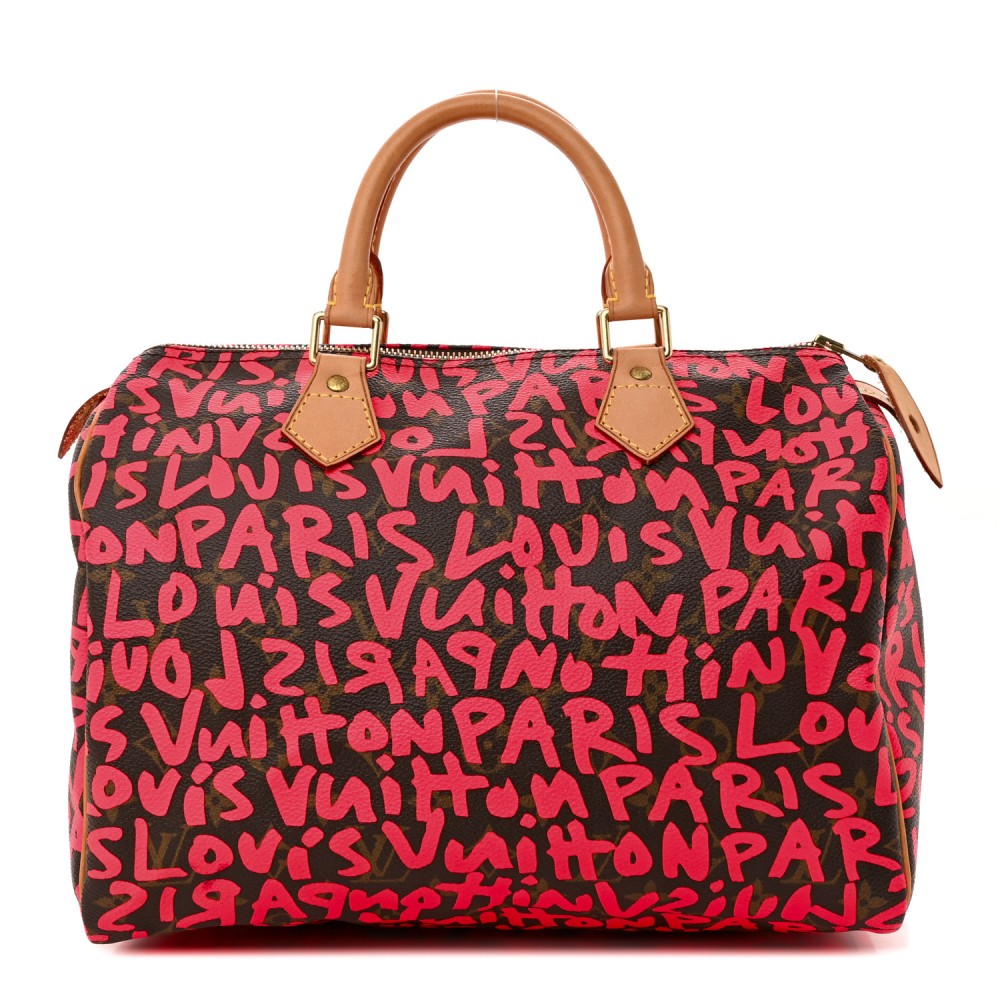 Monogram Graffiti Speedy 30 Fuchsia