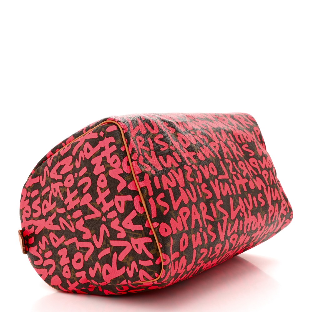 Monogram Graffiti Speedy 30 Fuchsia