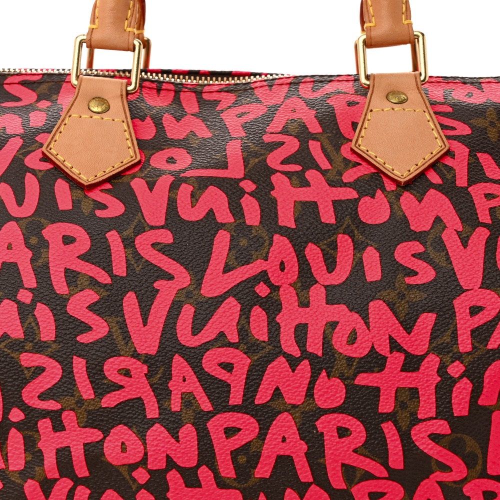 Monogram Graffiti Speedy 30 Fuchsia