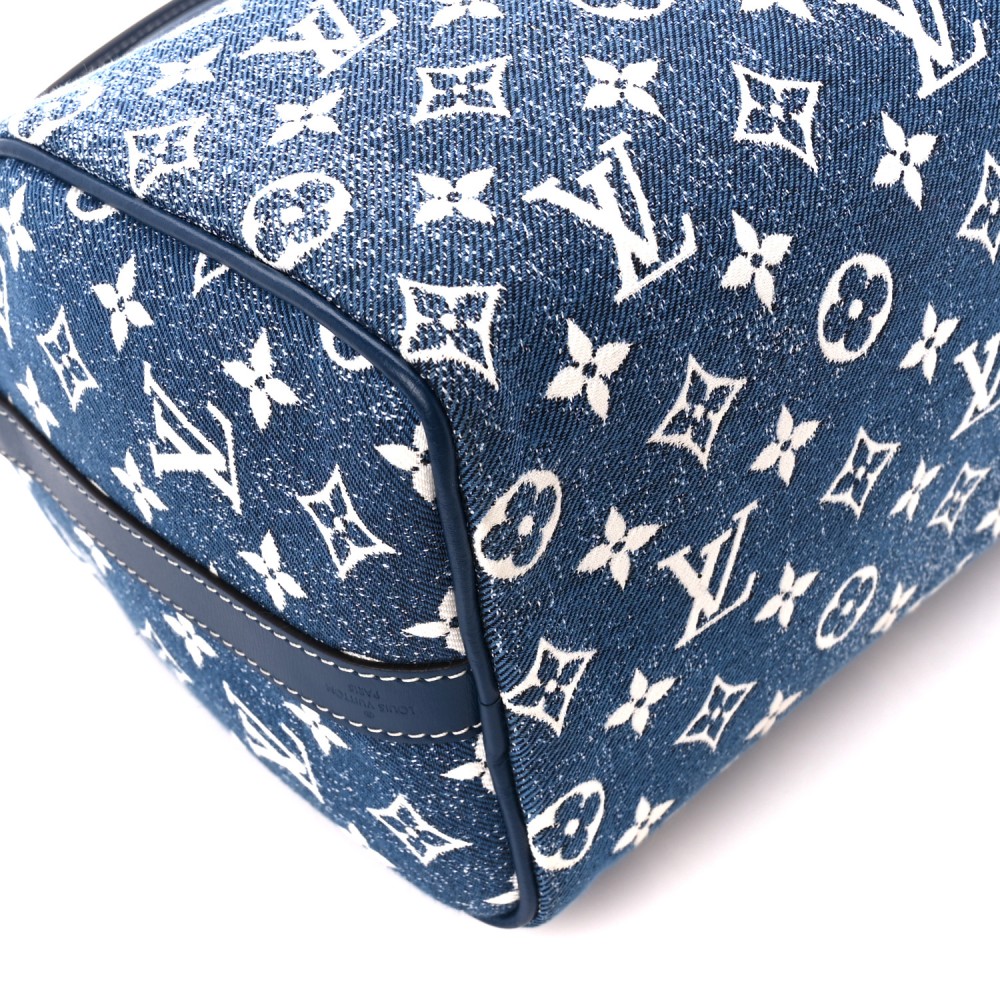 Monogram Jacquard Denim Speedy Bandouliere 25 Bleu