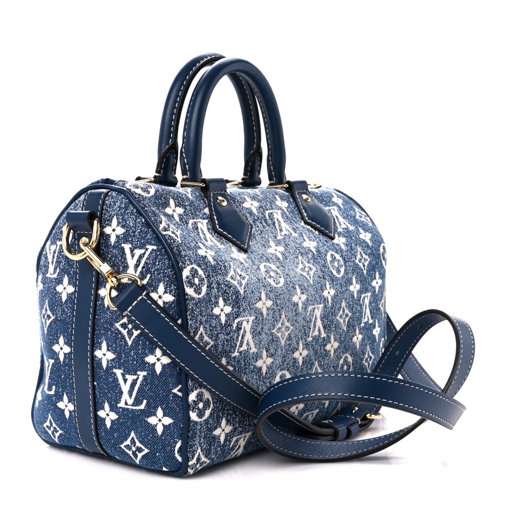 Monogram Jacquard Denim Speedy Bandouliere 25 Bleu