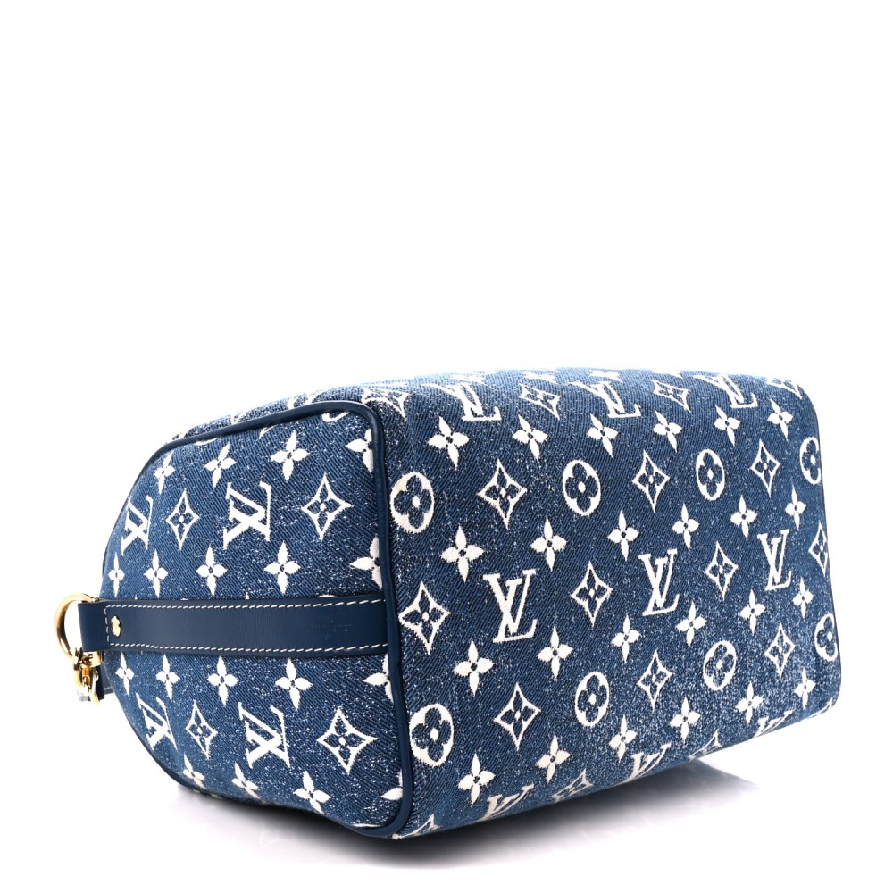 Monogram Jacquard Denim Speedy Bandouliere 25 Bleu