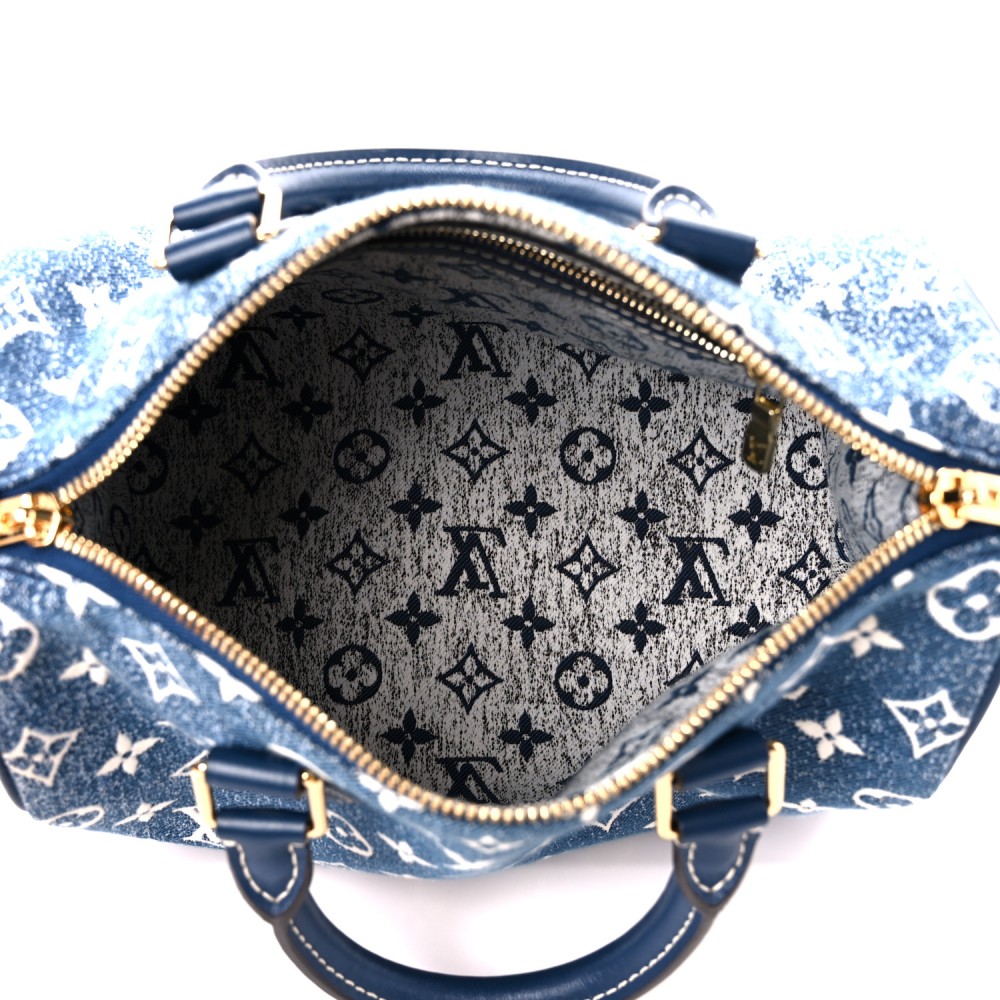 Monogram Jacquard Denim Speedy Bandouliere 25 Bleu