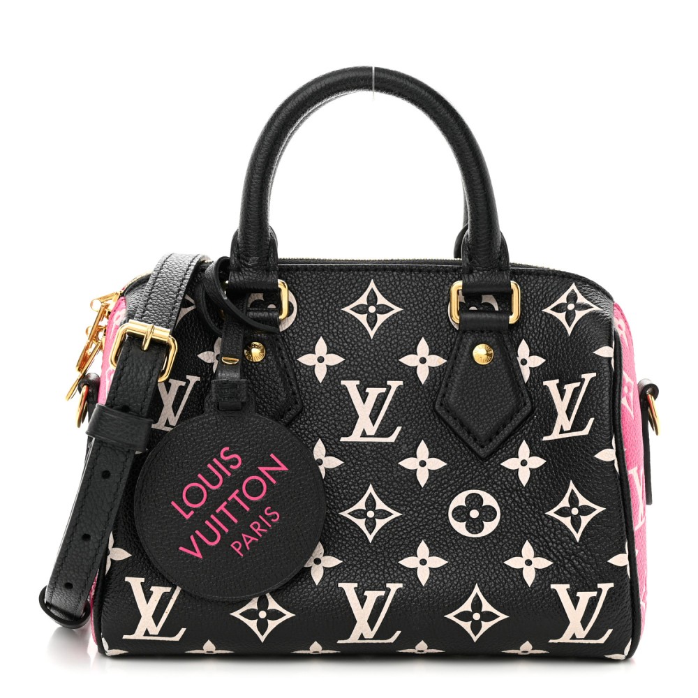 Empreinte Monogram Spring in the City Speedy Bandouliere 20 Black White Pink