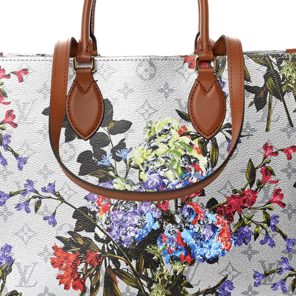 Metallic Monogram LV Garden OnTheGo MM Silver