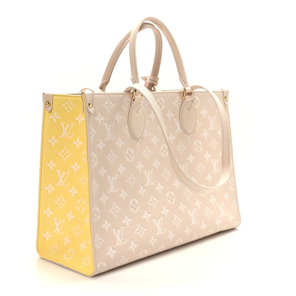 Empreinte Monogram Spring In The City Onthego MM Beige Pink Yellow