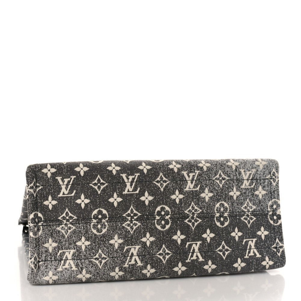 Monogram Jacquard Denim Onthego MM Black