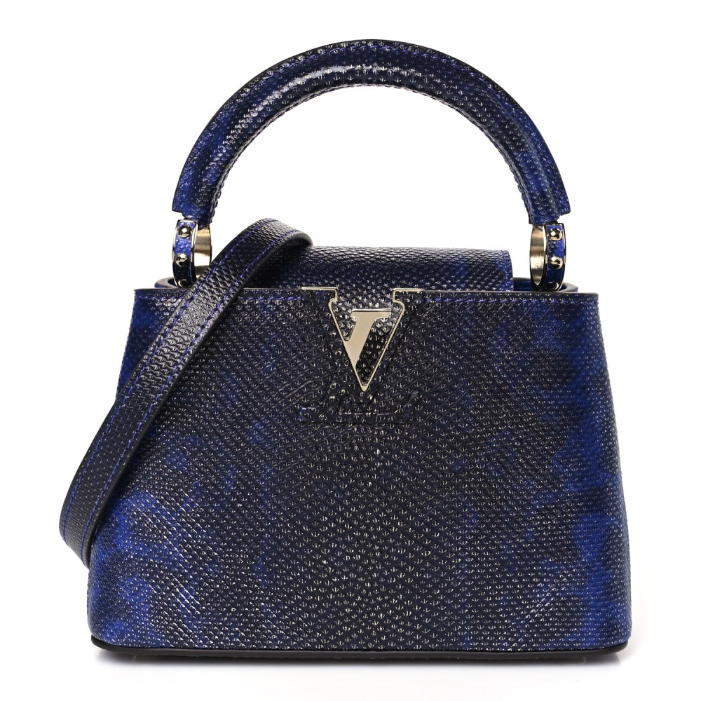 Lizard Capucines Mini Bleu Petrole