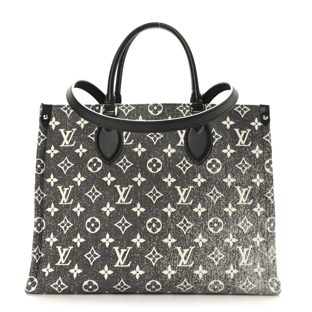 Monogram Jacquard Denim Onthego MM Black