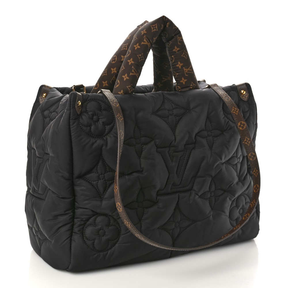 Econyl Monogram Pillow Giant Onthego MM Black