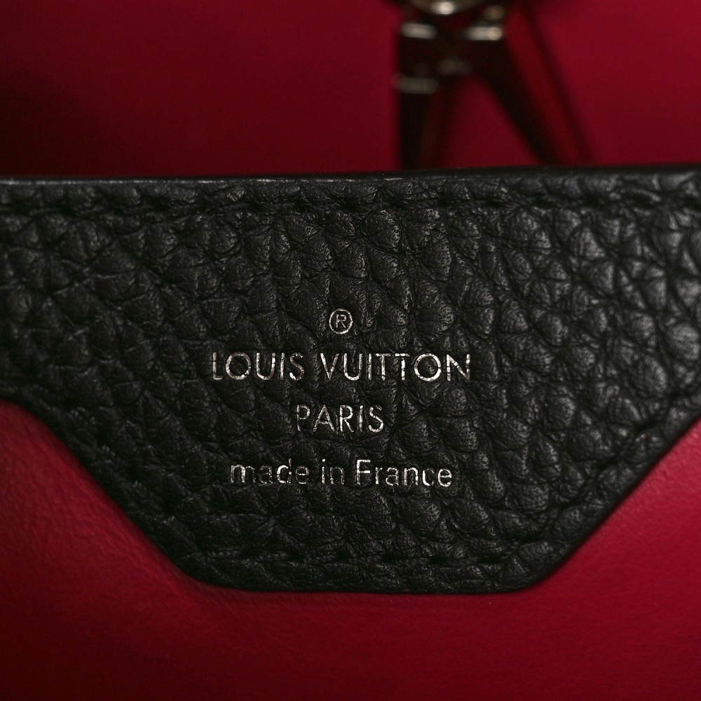 Taurillon Snakeskin Capucines BB Black