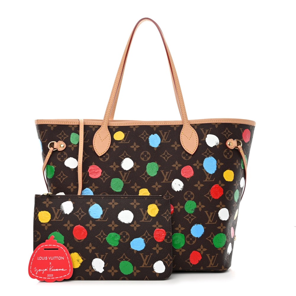 LV X YK Monogram Painted Dots Neverfull MM