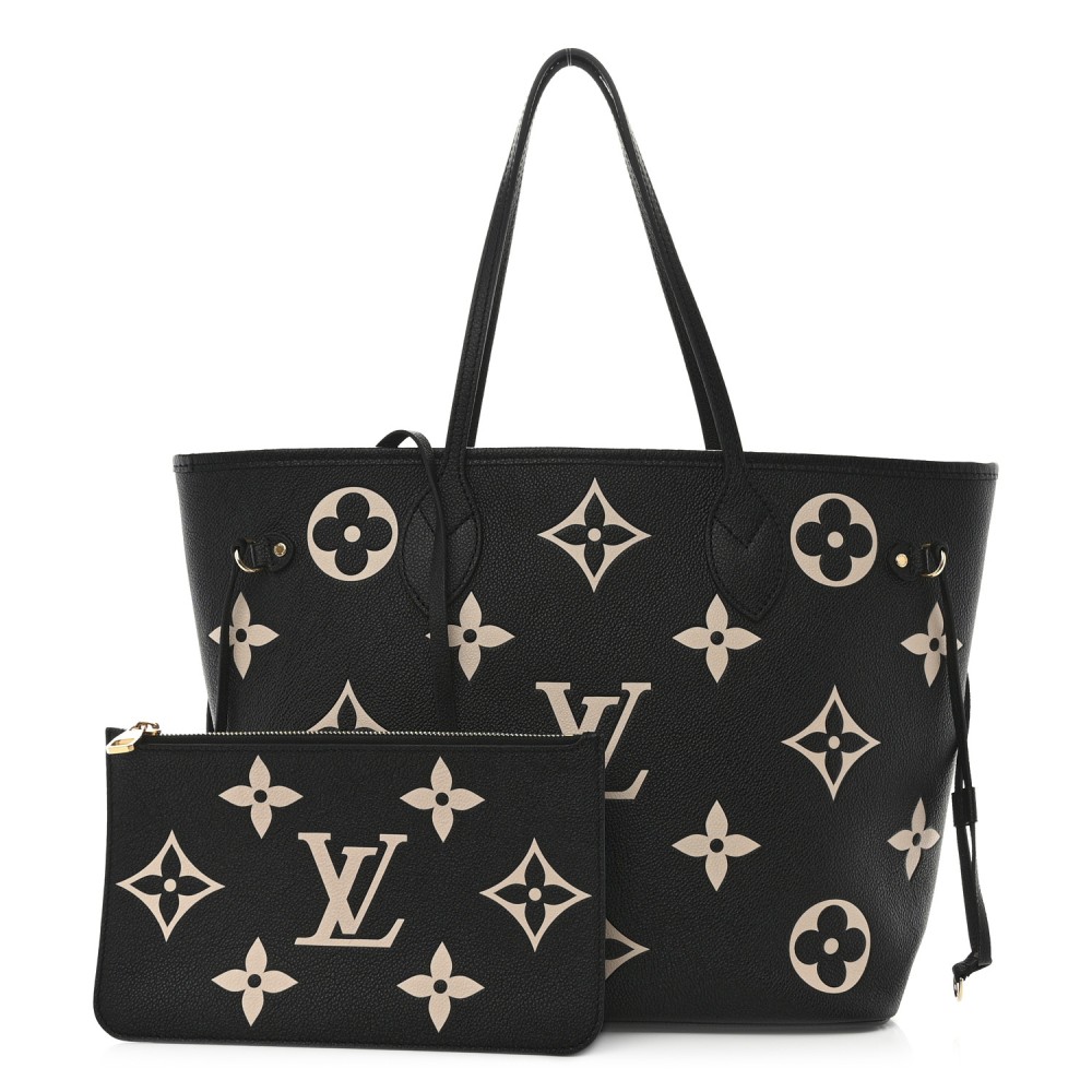 Empreinte Monogram Giant Neverfull MM Black Beige