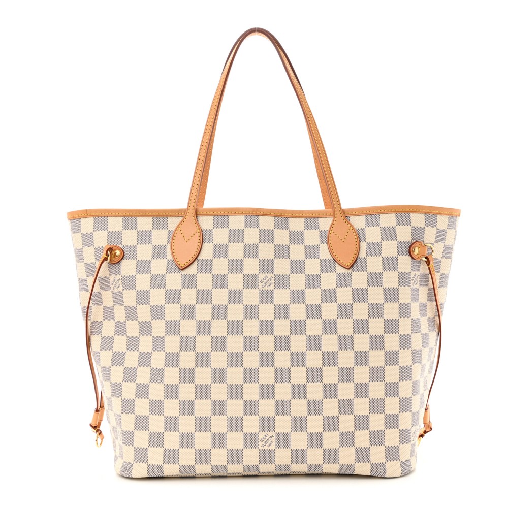 Damier Azur Neo Neverfull MM Rose Ballerine