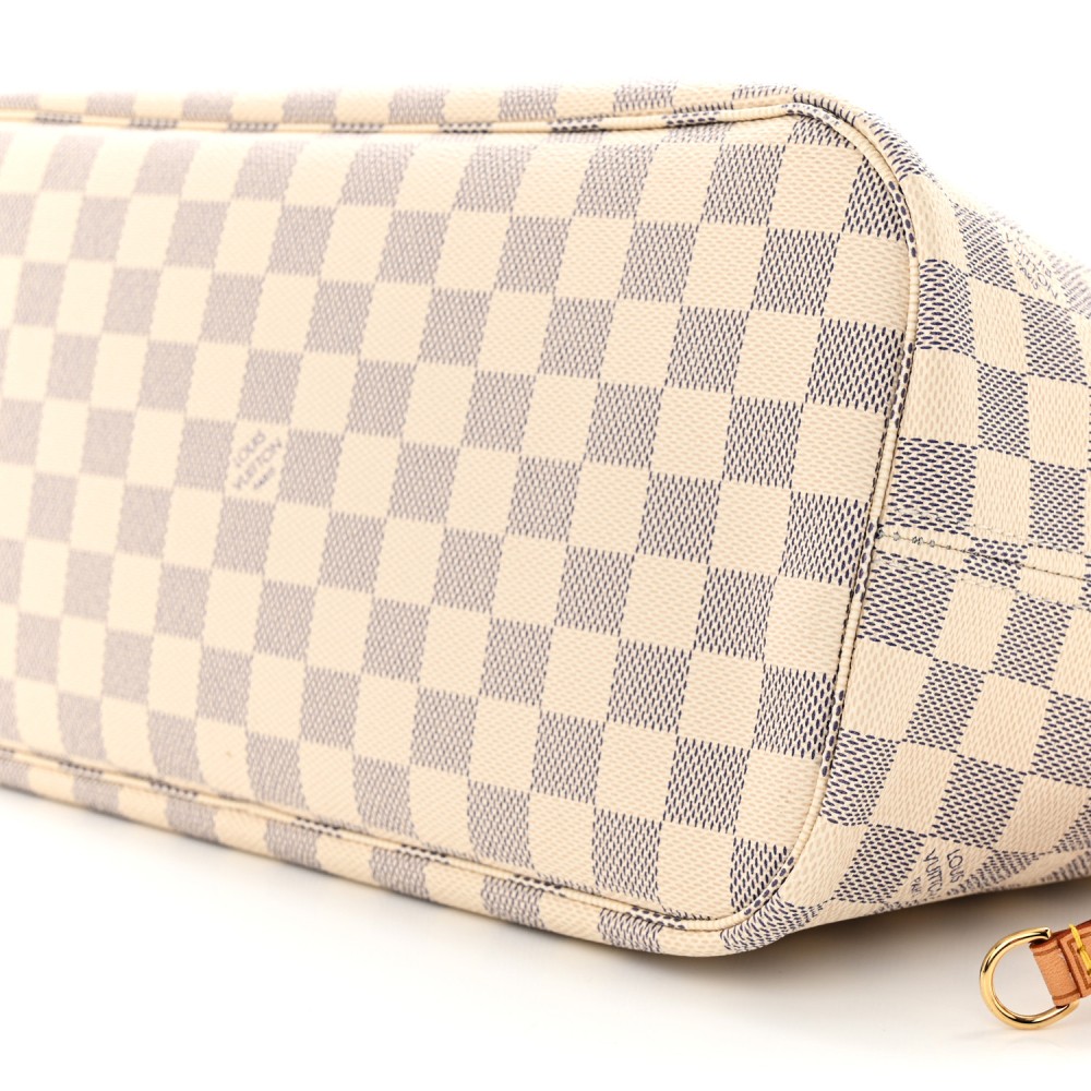 Damier Azur Neo Neverfull MM Rose Ballerine