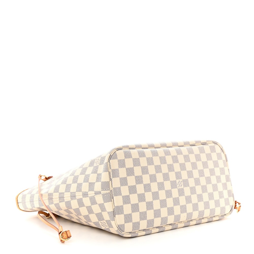 Damier Azur Neo Neverfull MM Rose Ballerine