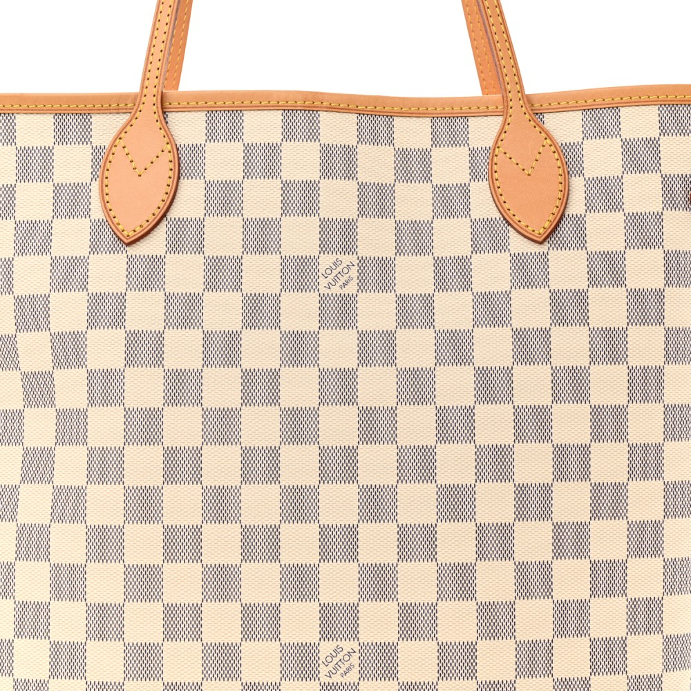 Damier Azur Neo Neverfull MM Rose Ballerine