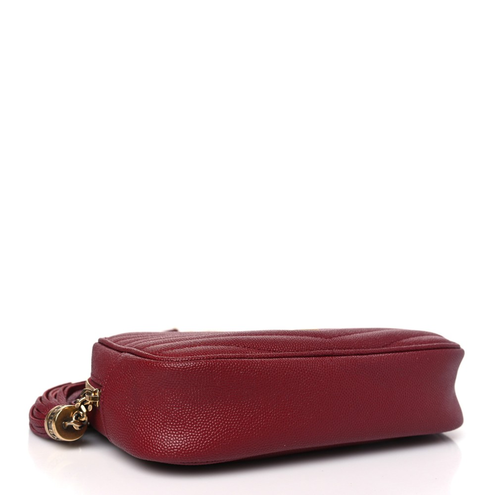 Grain De Poudre Matelasse Monogram Mini Lou Camera Bag Opyum Red