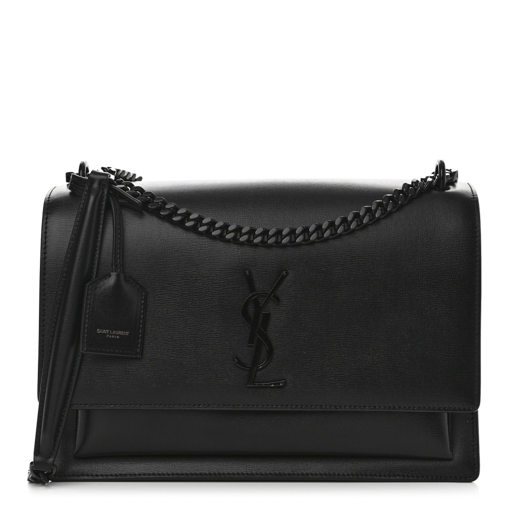 Calfskin Large Monogram Monochrome Sunset Black