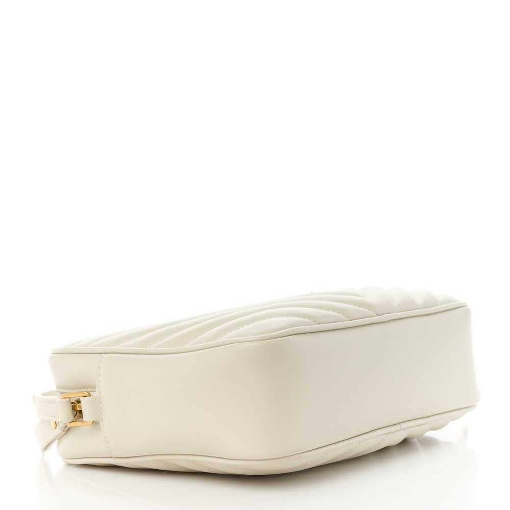 Calfskin Matelasse Monogram Lou Camera Bag Crema Soft