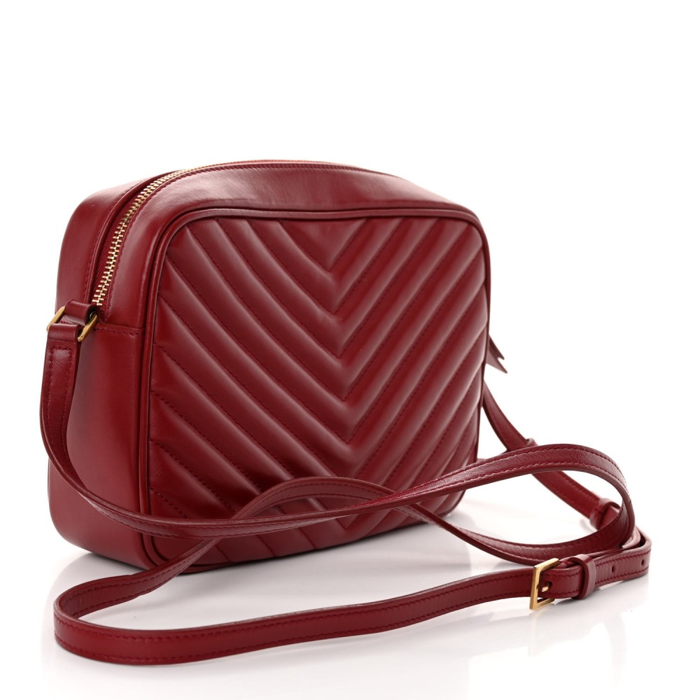 Calfskin Matelasse Monogram Lou Camera Bag Red