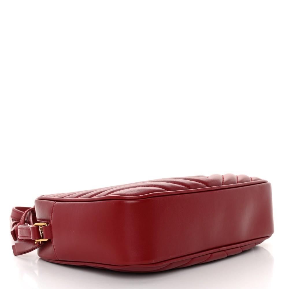 Calfskin Matelasse Monogram Lou Camera Bag Red