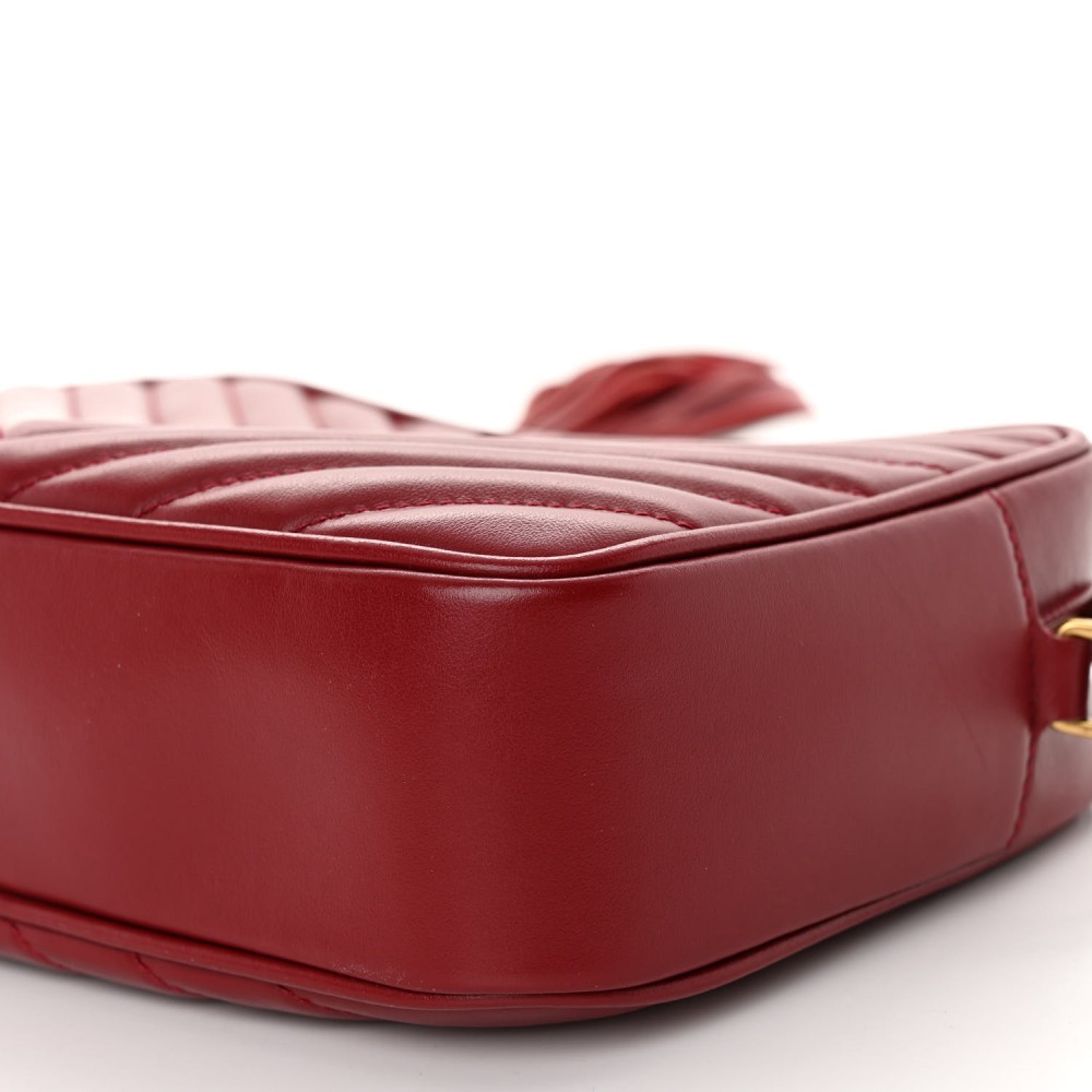 Calfskin Matelasse Monogram Lou Camera Bag Red