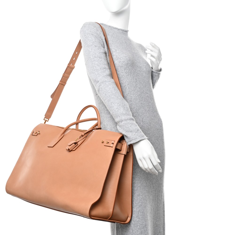 Calfskin Large Sac de Jour Duffel Tan