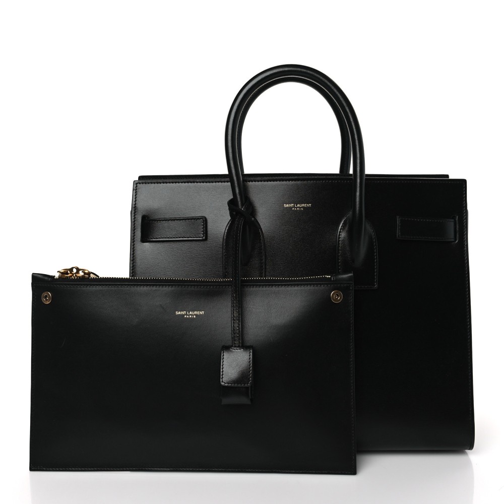 Calfskin Small Sac De Jour Black