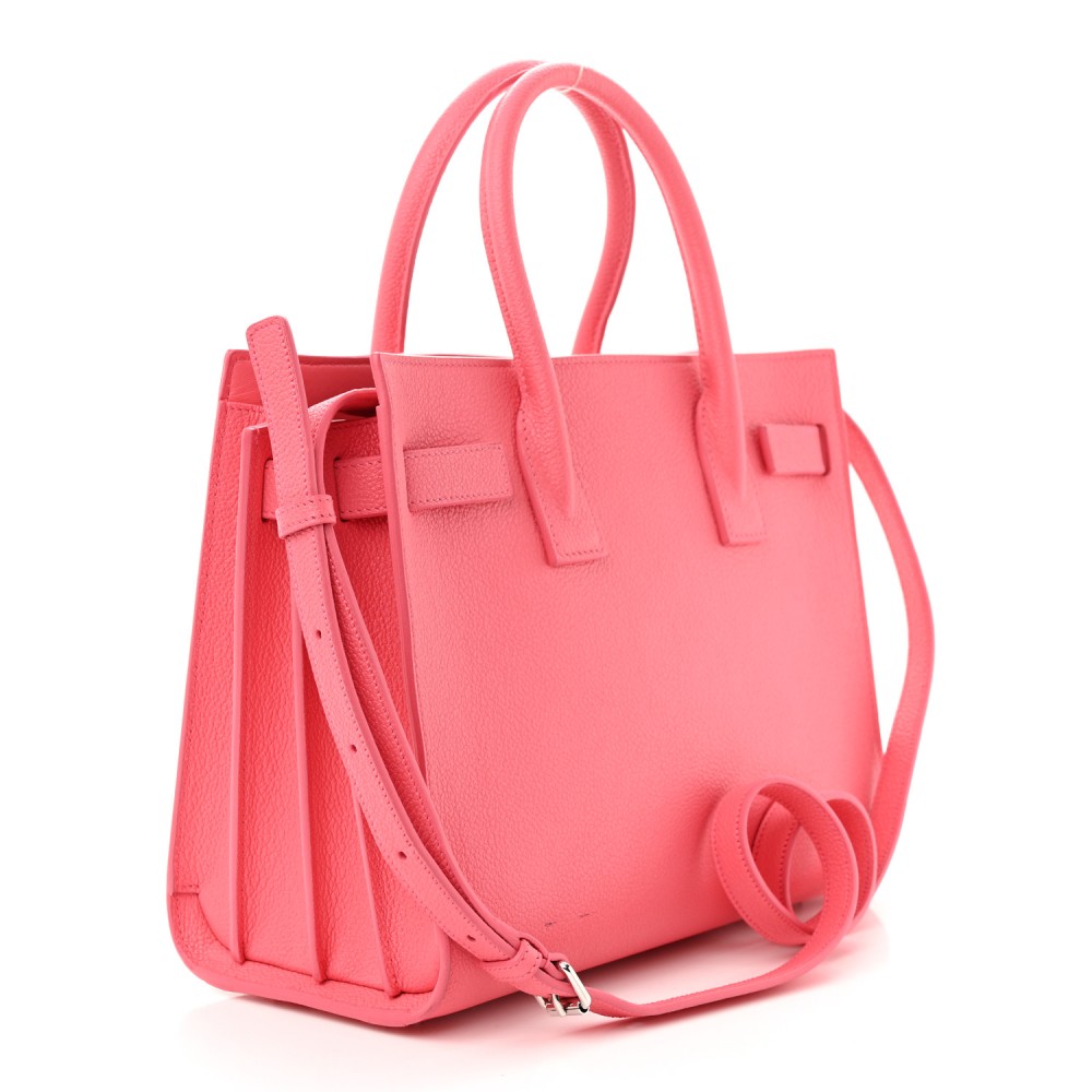 Grained Calfskin Baby Sac De Jour Rose Clair