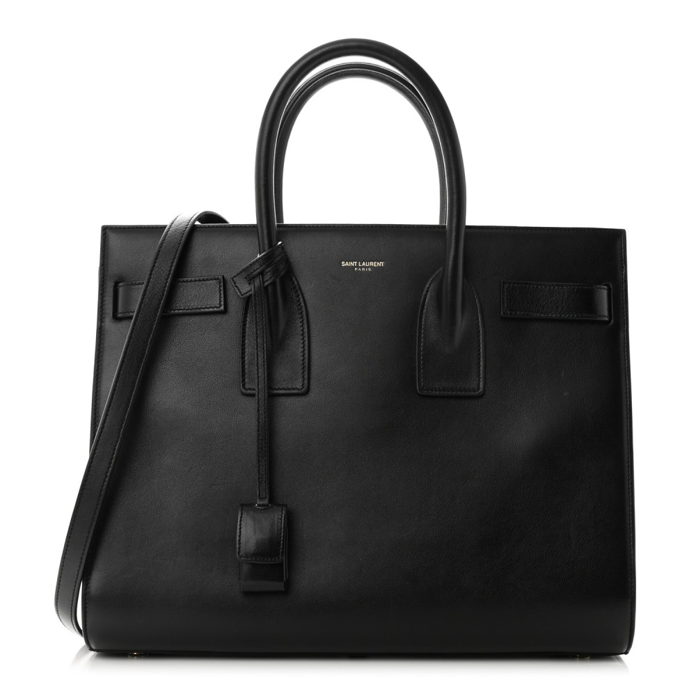 Smooth Calfskin Small Sac De Jour Black