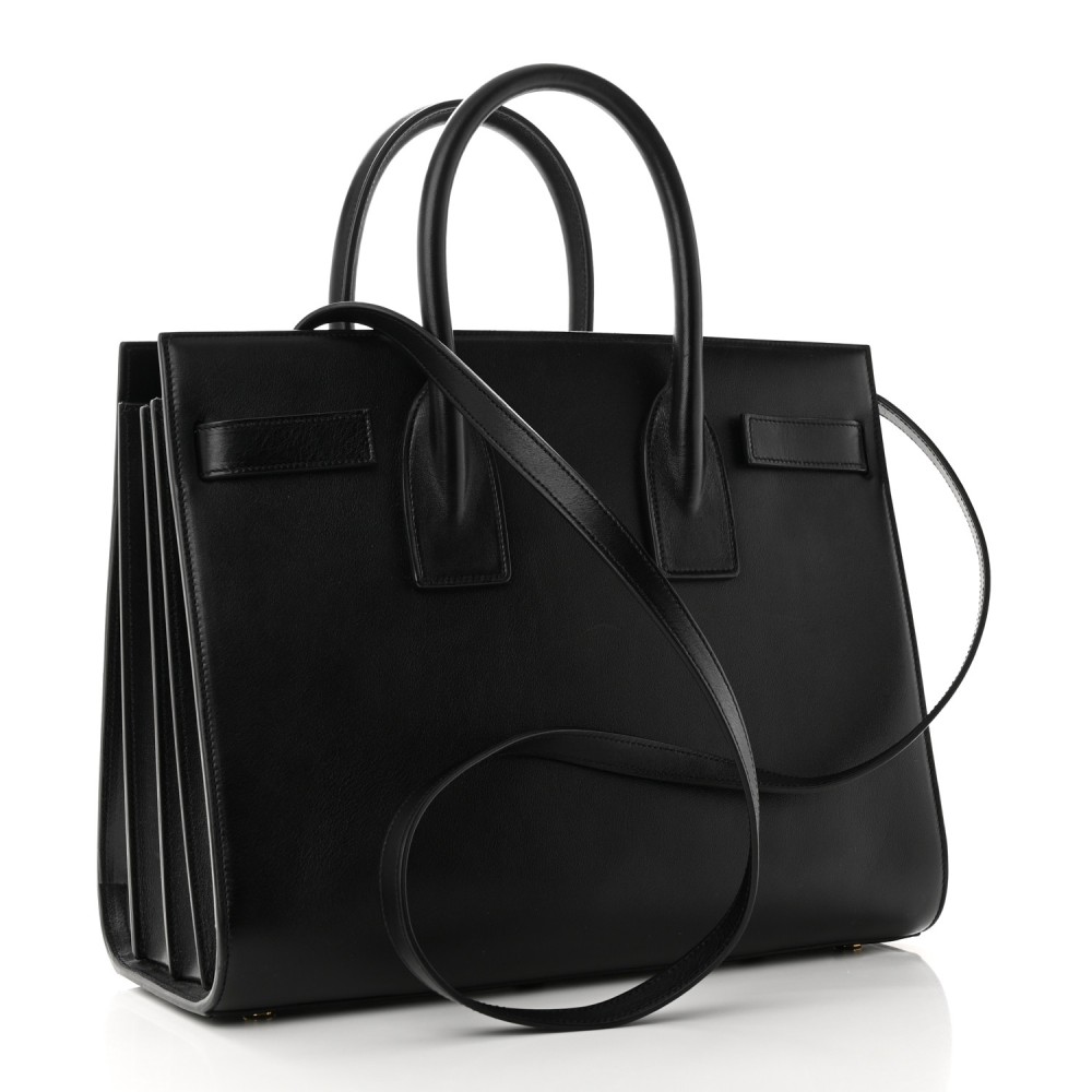 Smooth Calfskin Small Sac De Jour Black