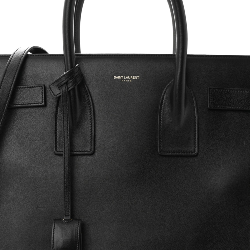 Smooth Calfskin Small Sac De Jour Black