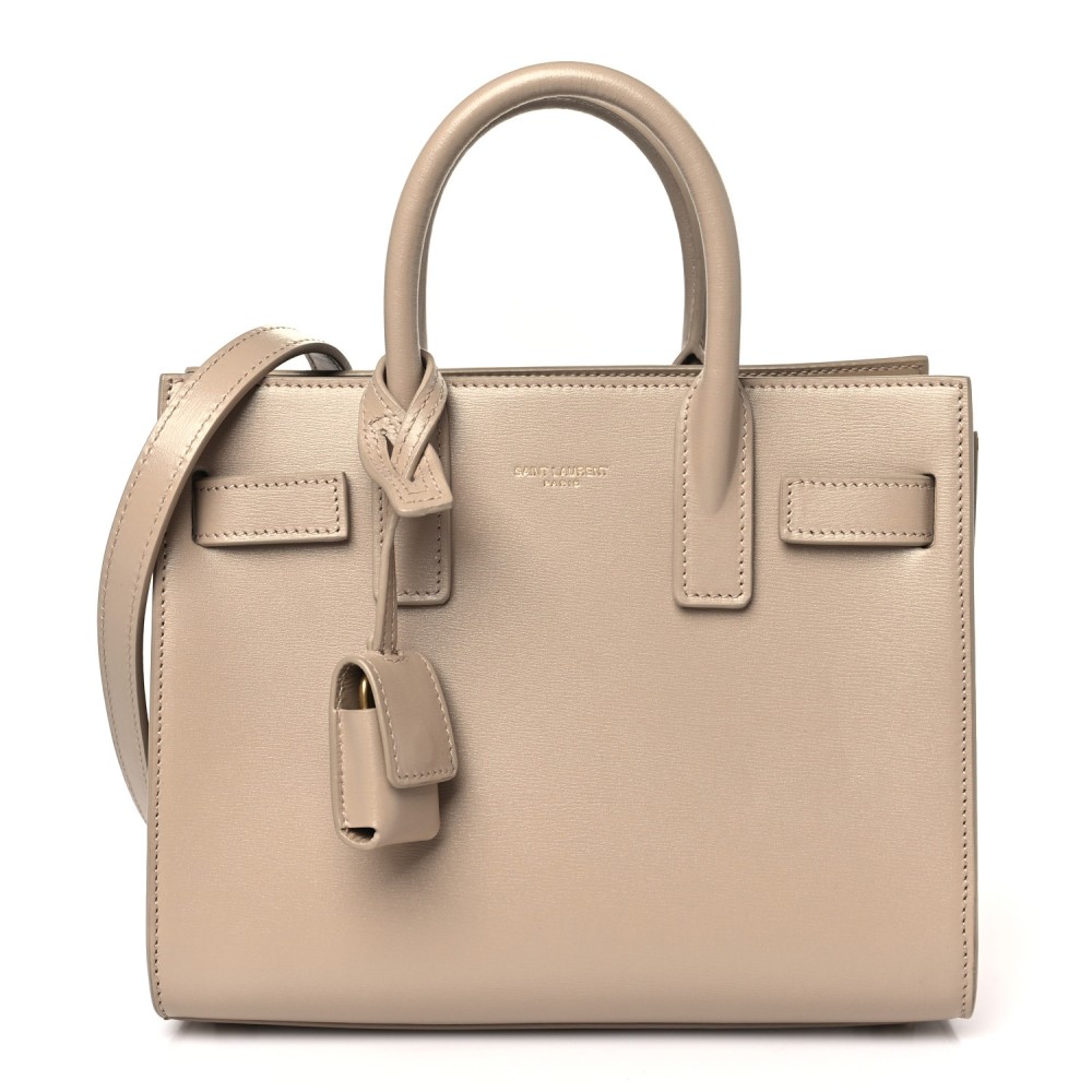 Smooth Calfskin Nano Sac De Jour Dark Beige