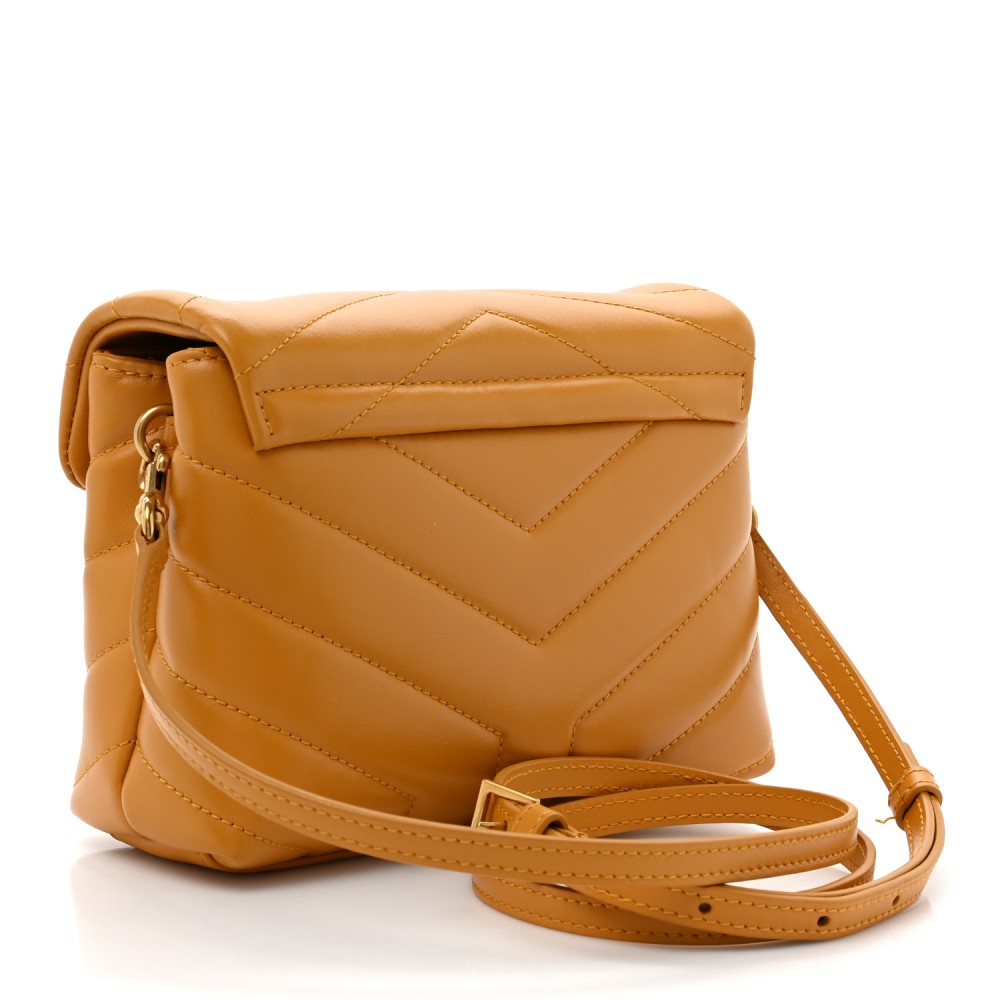 Calfskin Y Quilted Monogram Toy Loulou Crossbody Bag Cheddar