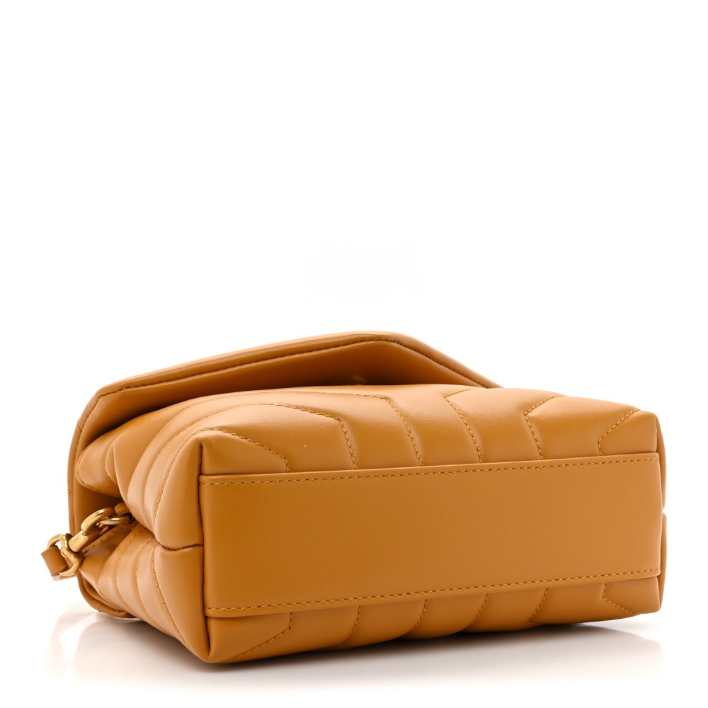 Calfskin Y Quilted Monogram Toy Loulou Crossbody Bag Cheddar