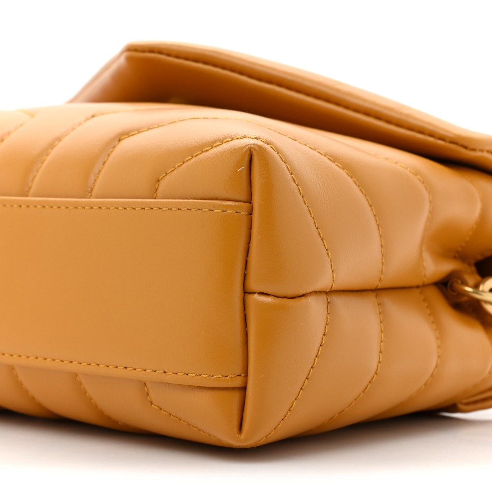 Calfskin Y Quilted Monogram Toy Loulou Crossbody Bag Cheddar