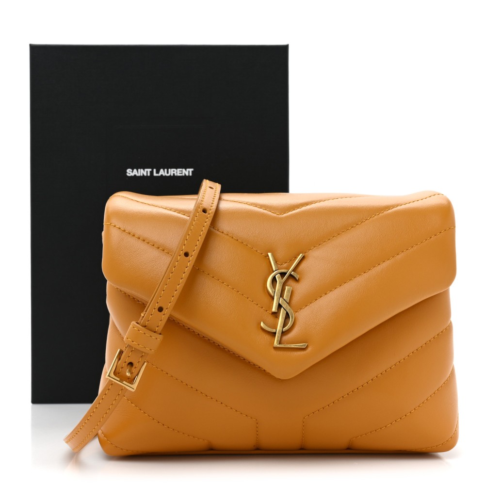 Calfskin Y Quilted Monogram Toy Loulou Crossbody Bag Cheddar