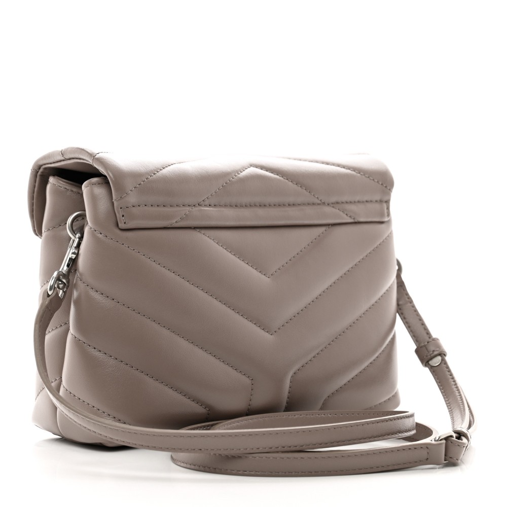 Calfskin Y Quilted Monogram Toy Loulou Crossbody Bag Mink