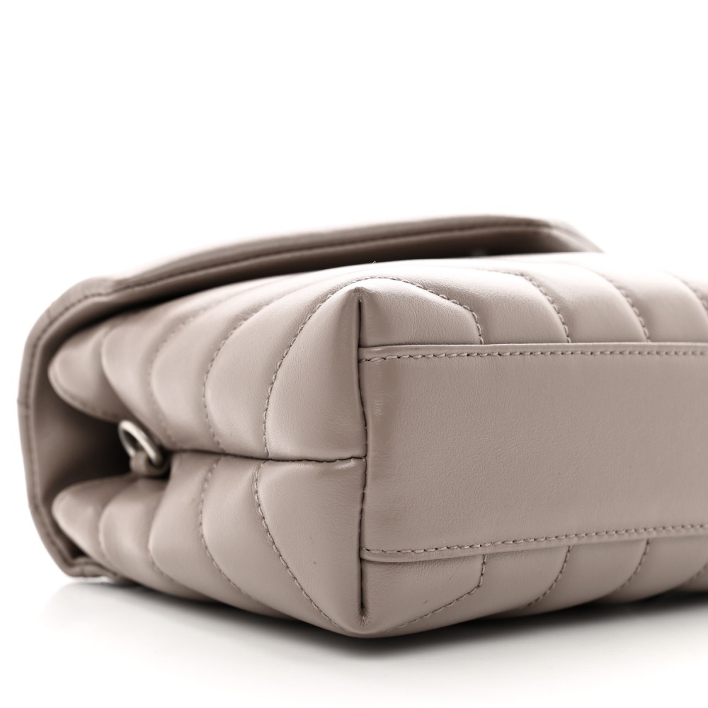 Calfskin Y Quilted Monogram Toy Loulou Crossbody Bag Mink