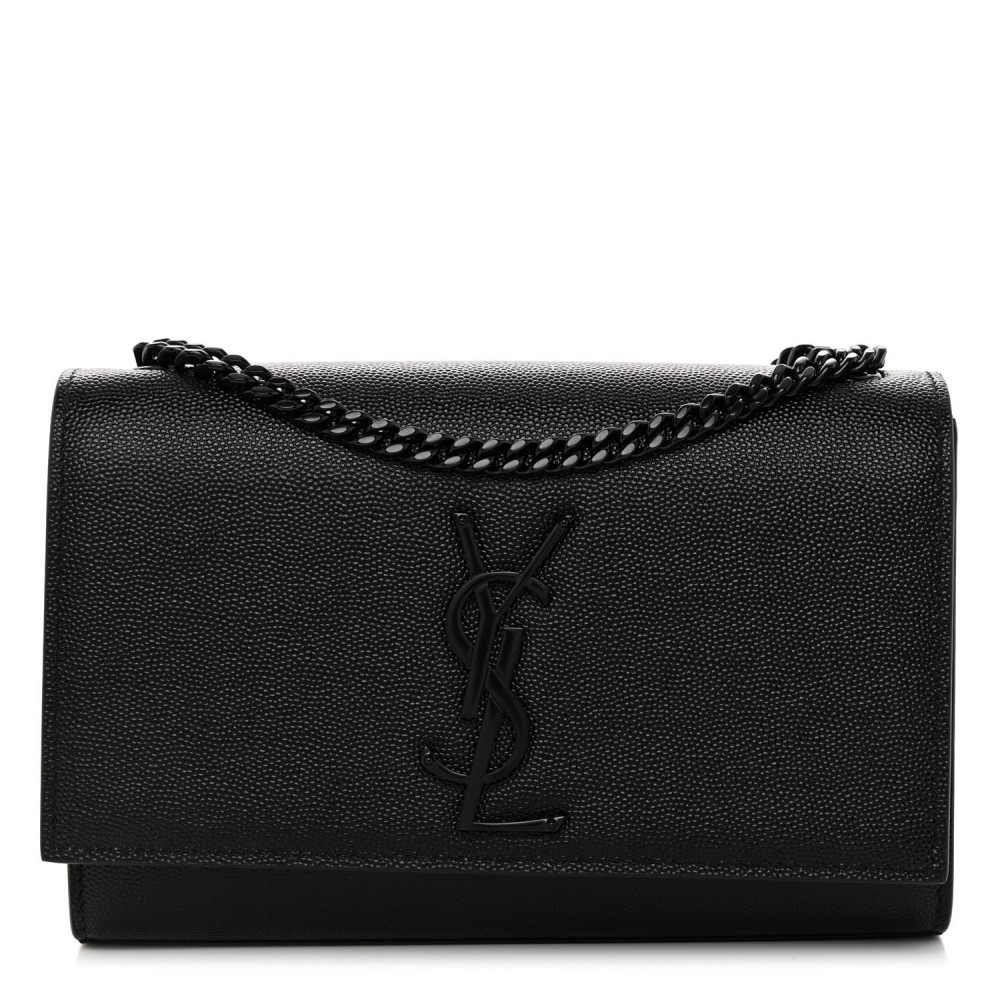 Grain De Poudre Small Monogram Monochrome Kate Satchel Black