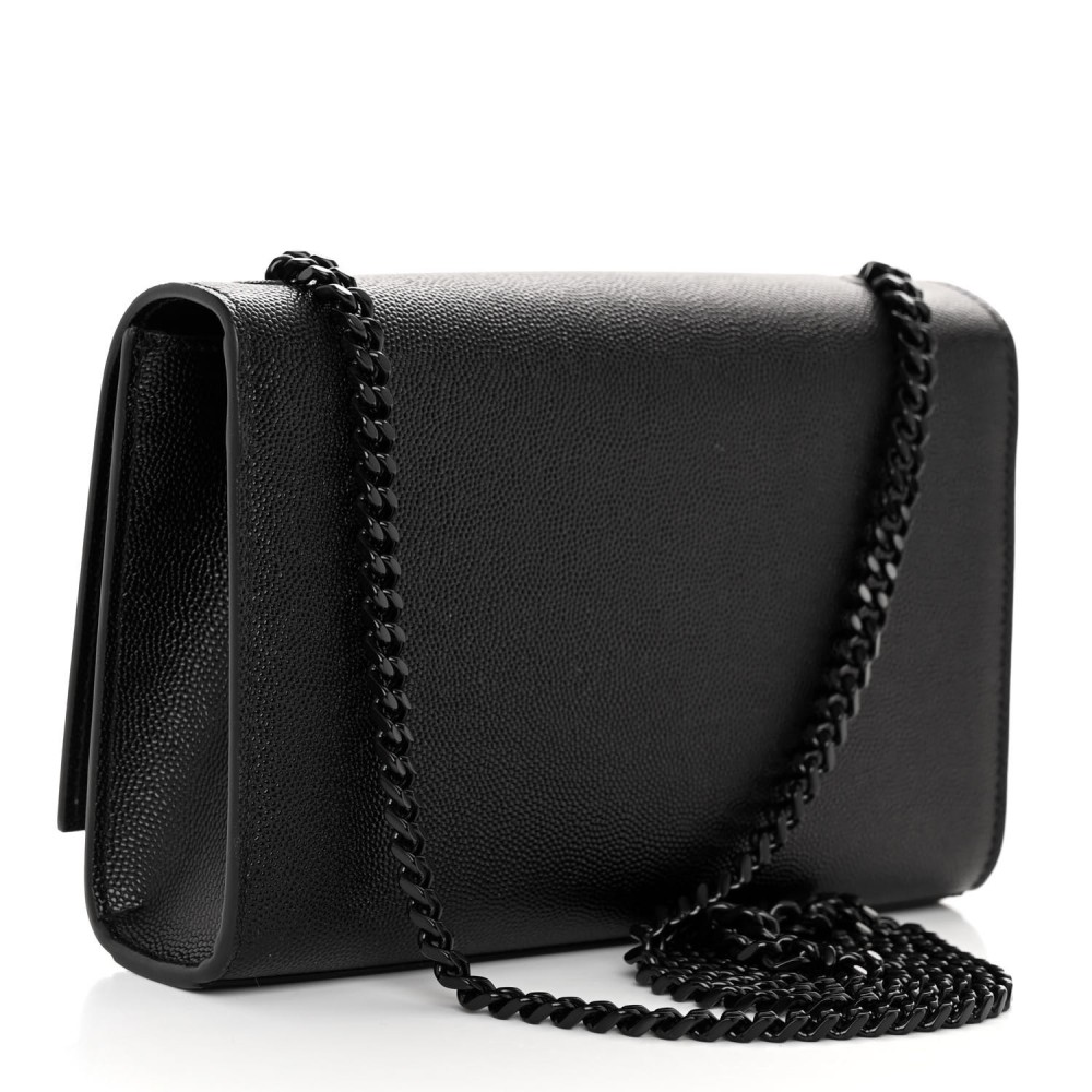 Grain De Poudre Small Monogram Monochrome Kate Satchel Black