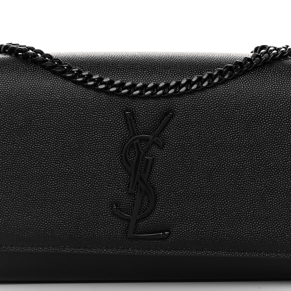 Grain De Poudre Small Monogram Monochrome Kate Satchel Black