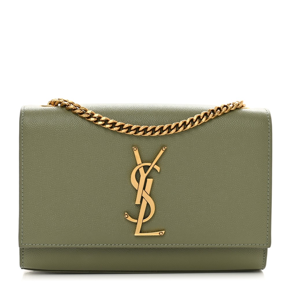 Grain De Poudre Small Monogram Kate Satchel Light Sage