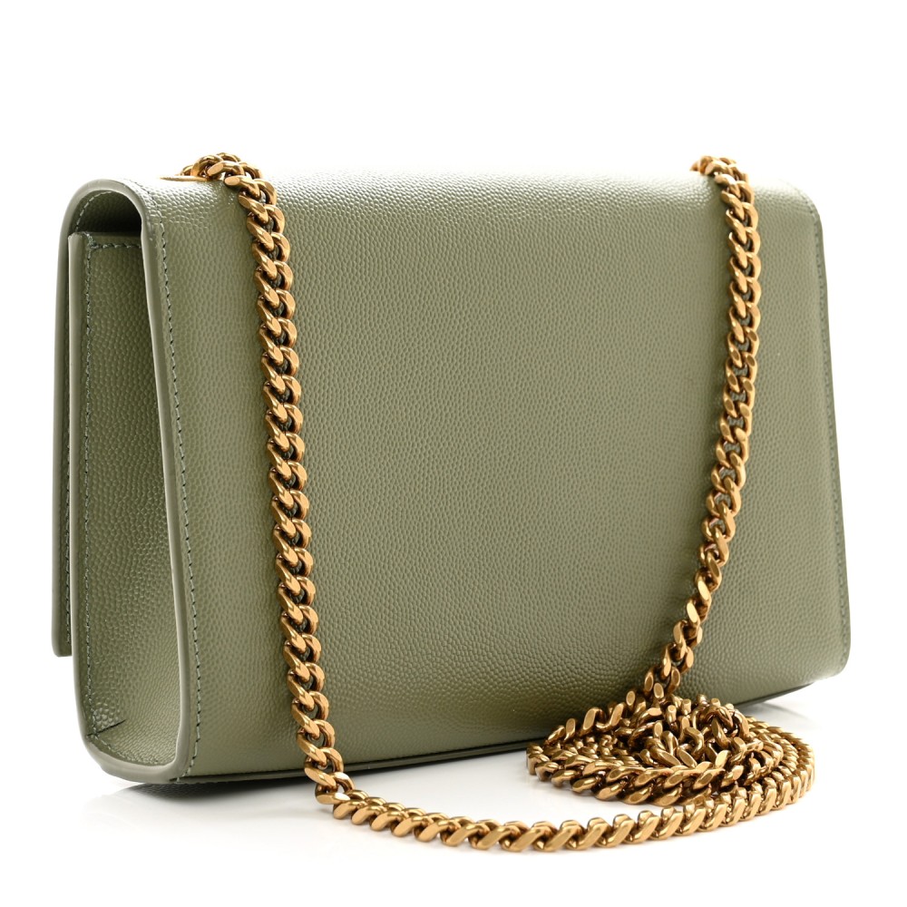 Grain De Poudre Small Monogram Kate Satchel Light Sage